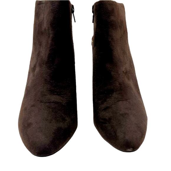 Faryl Roen Ankle Boots Sz 8.5 Maroon Colorblock Jeweled Cowgirl Boho Patchwork - Picture 4 of 16